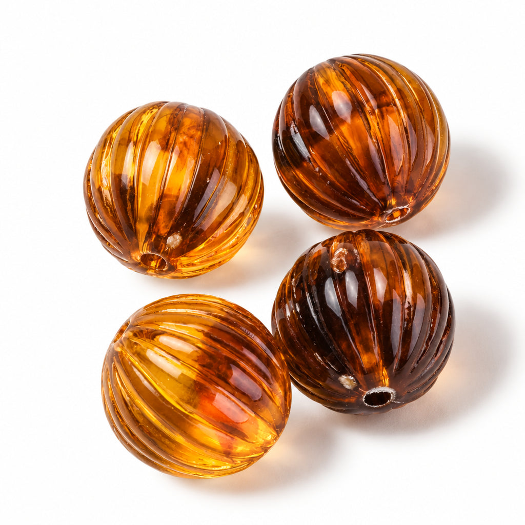Acryl Kraal Edelsteen Look Rond Oranje 16mm - per stuk-Kralen-Kraaltjes van Renate