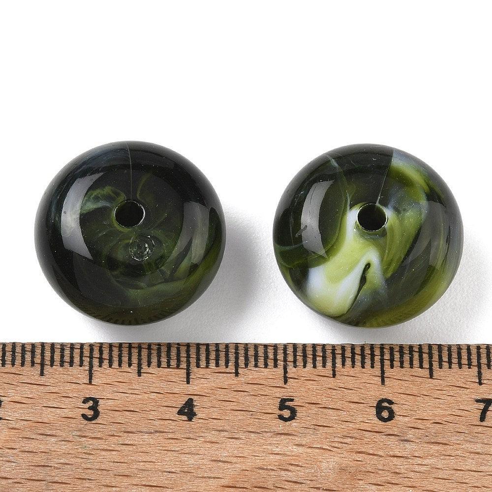 Acryl Kraal Edelsteen Look Rondel Donkergroen 20x11mm - per stuk-Kralen-Kraaltjes van Renate