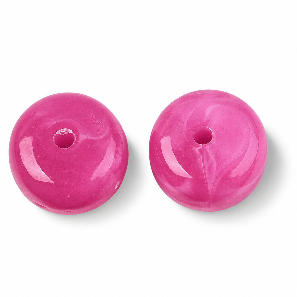 Acryl Kraal Edelsteen Look Rondel Fuchsia 14x9mm - per stuk-Kralen-Kraaltjes van Renate