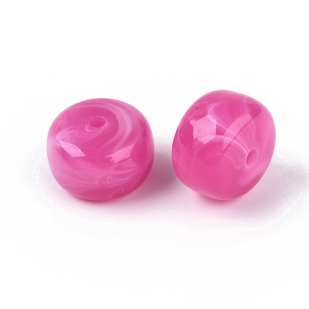Acryl Kraal Edelsteen Look Rondel Fuchsia 14x9mm - per stuk-Kralen-Kraaltjes van Renate