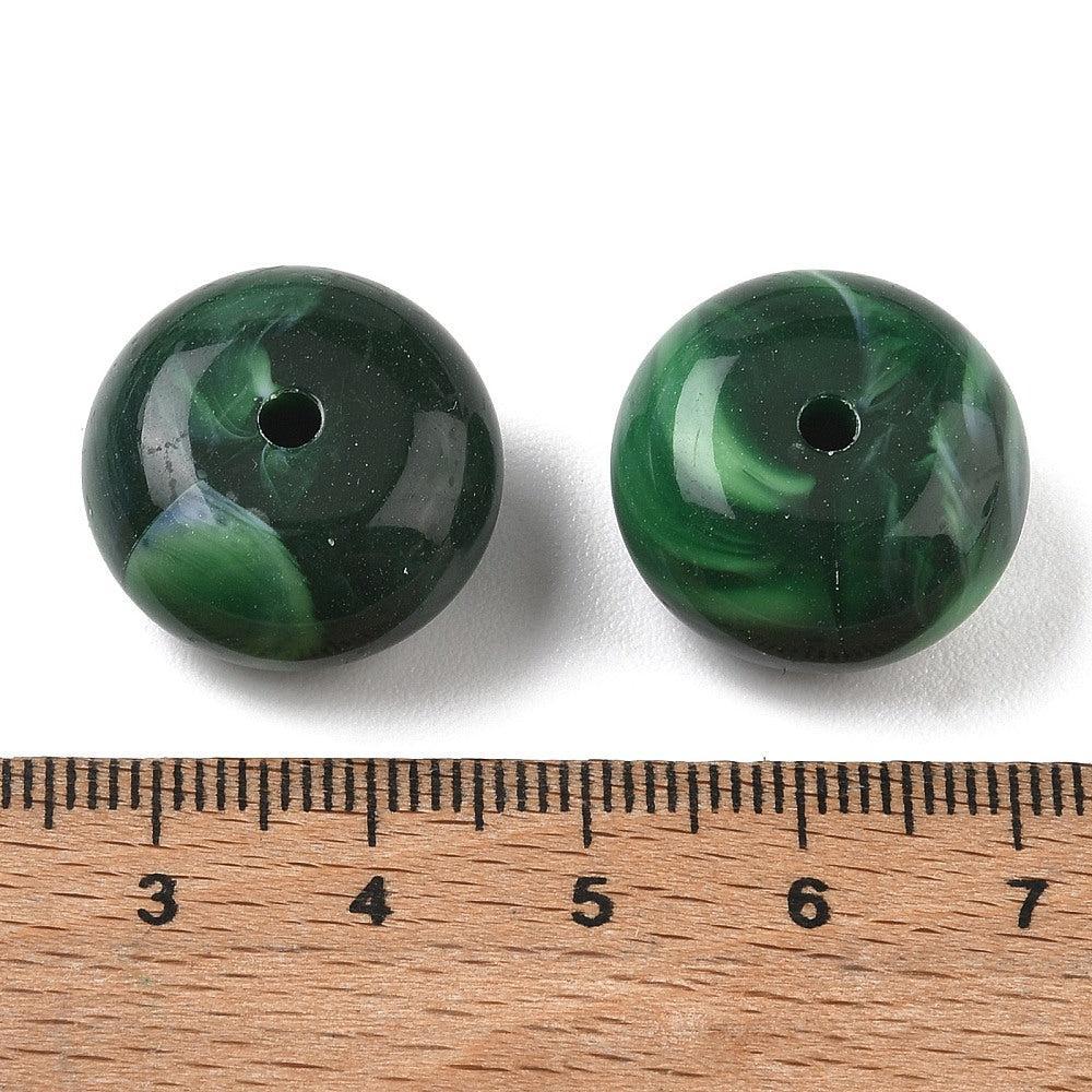 Acryl Kraal Edelsteen Look Rondel Jadegroen 20x11mm - per stuk-Kralen-Kraaltjes van Renate