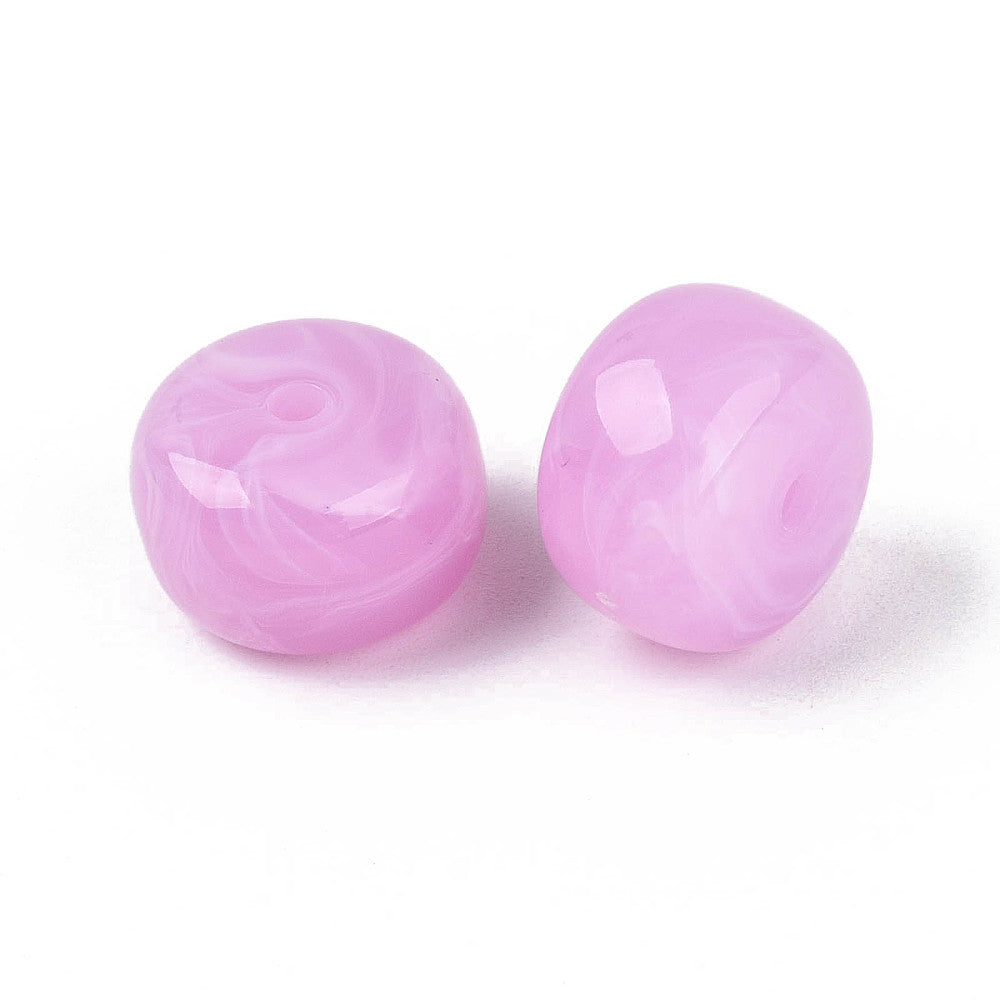 Acryl Kraal Edelsteen Look Rondel Lila 14x9mm - per stuk-Kralen-Kraaltjes van Renate