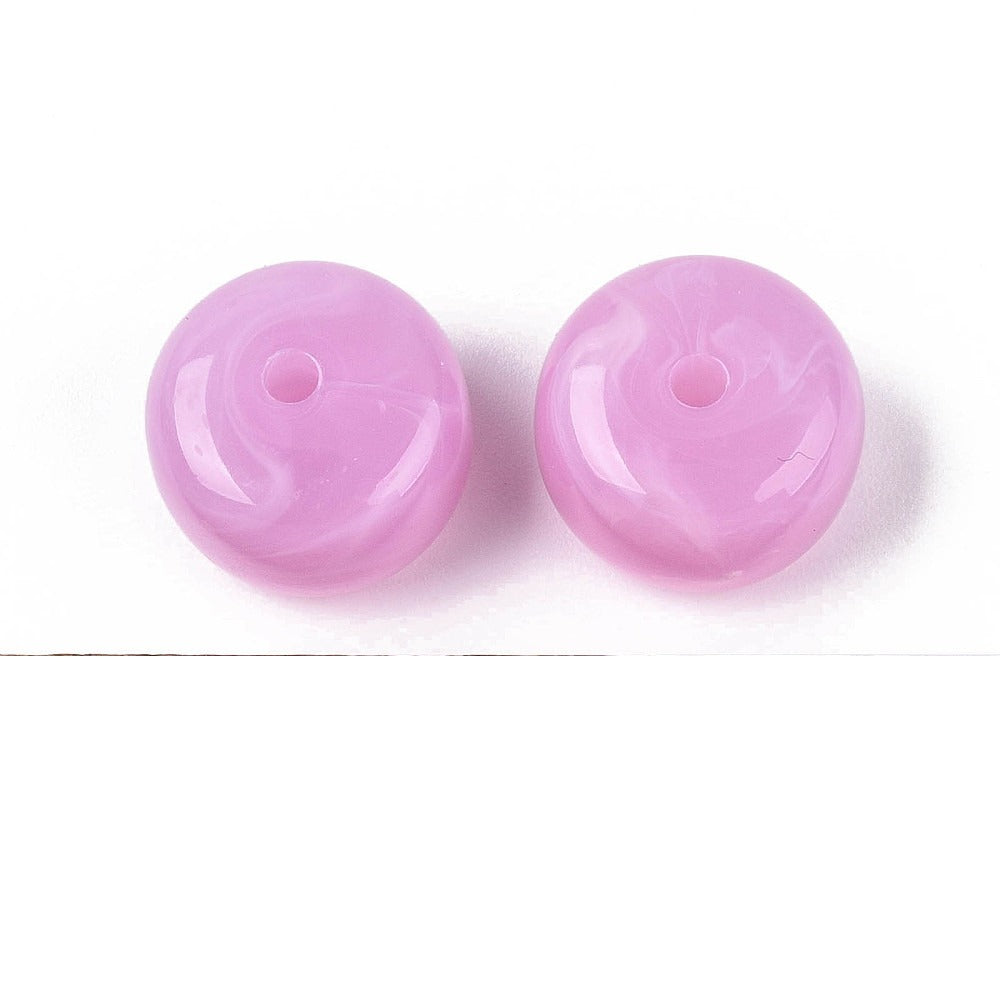 Acryl Kraal Edelsteen Look Rondel Lila 14x9mm - per stuk-Kralen-Kraaltjes van Renate