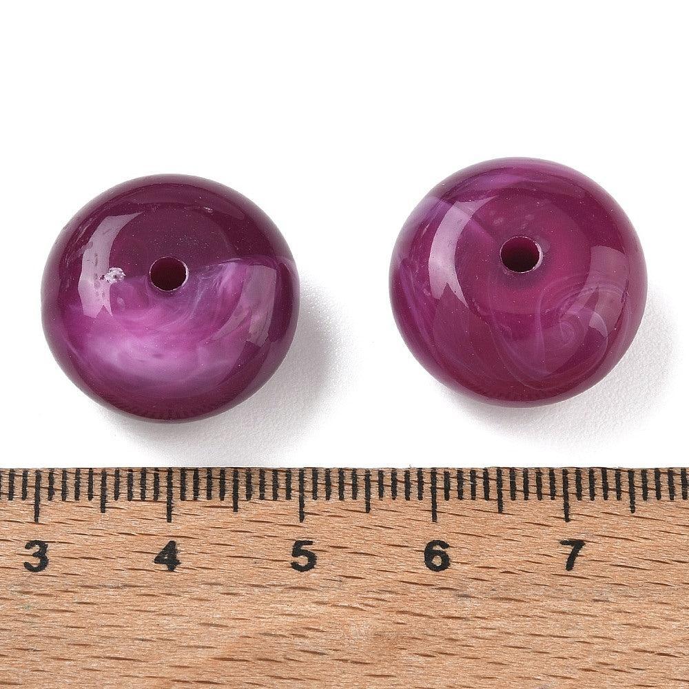 Acryl Kraal Edelsteen Look Rondel Paars 20x11mm - per stuk-Kralen-Kraaltjes van Renate