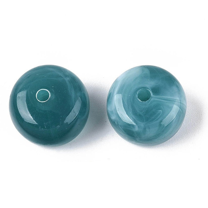 Acryl Kraal Edelsteen Look Rondel Petrol 14x9mm - per stuk-Kralen-Kraaltjes van Renate