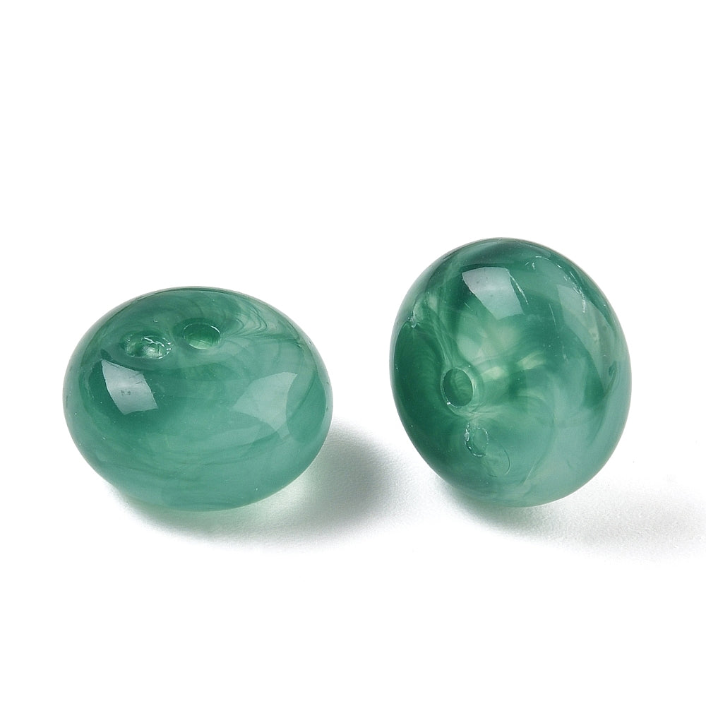 Acryl Kraal Edelsteen Look Rondel Petrol 20x11mm - per stuk-Kralen-Kraaltjes van Renate