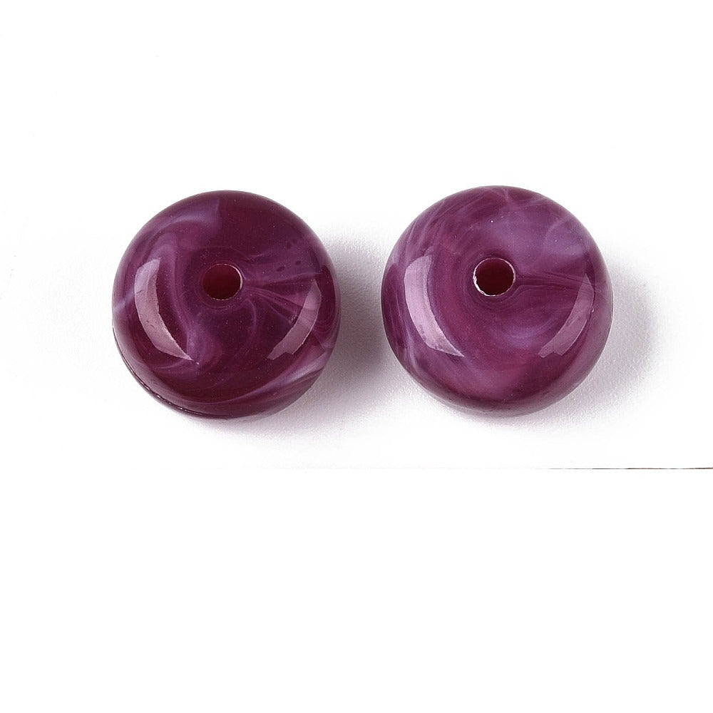 Acryl Kraal Edelsteen Look Rondel Pruim 14x9mm - per stuk-Kralen-Kraaltjes van Renate