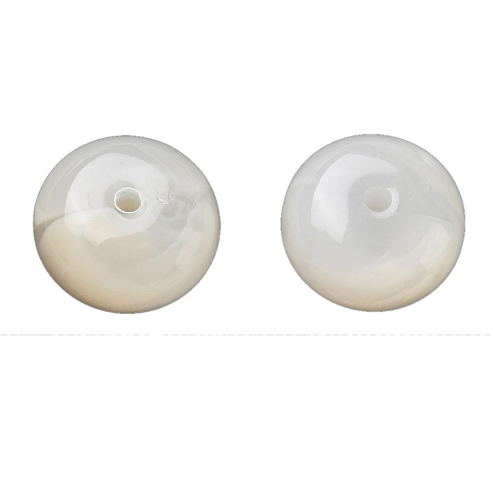 Acryl Kraal Edelsteen Look Rondel Wit 20x11mm - per stuk-Kralen-Kraaltjes van Renate