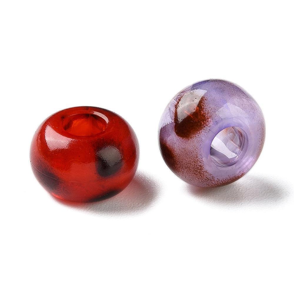 Acryl Kraal Groot Gat Rondel Multicolor 13.5x9mm - per stuk-Kralen-Kraaltjes van Renate