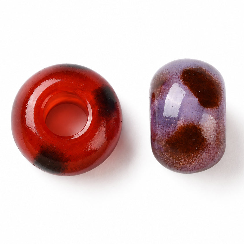 Acryl Kraal Groot Gat Rondel Multicolor 13.5x9mm - per stuk-Kralen-Kraaltjes van Renate