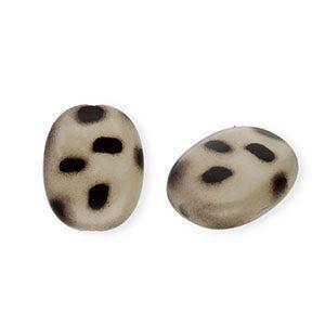 Acryl Kraal Luipaardprint Ovaal Beige 19mm - per stuk-Kralen-Kraaltjes van Renate