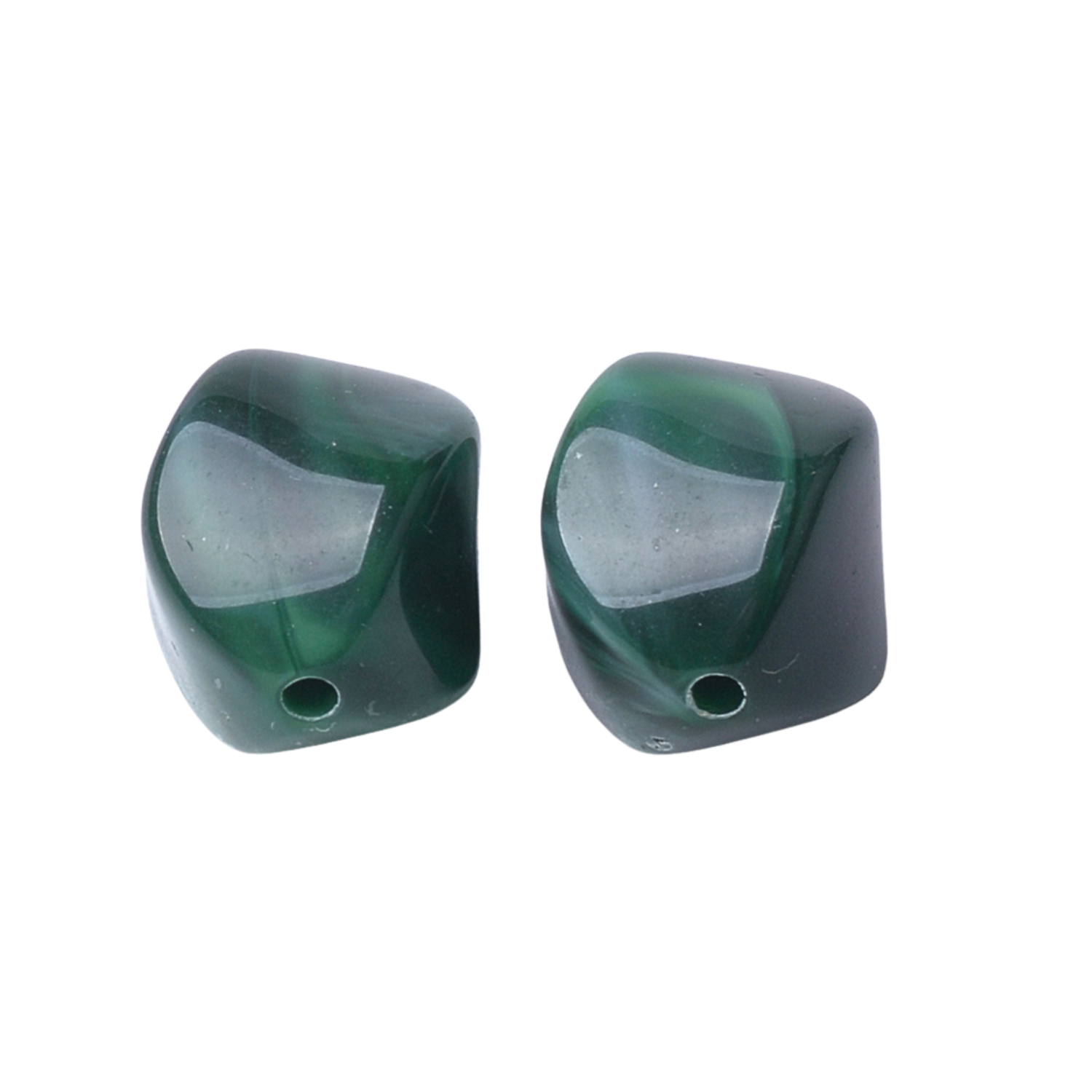 Acryl Kraal Marmer Groen 15mm - per stuk-Kralen-Kraaltjes van Renate