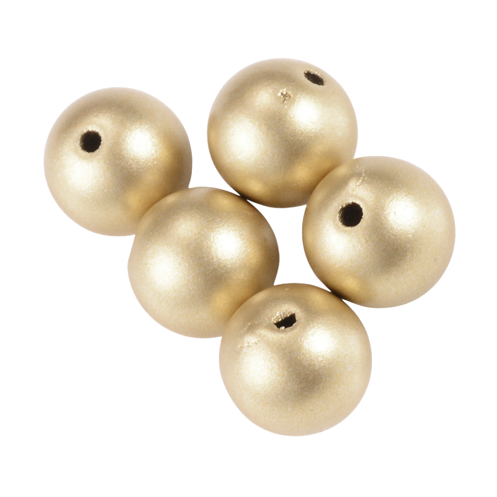 Acryl Kraal Mat Goud 16mm - Per Stuk-Kralen-Kraaltjes van Renate