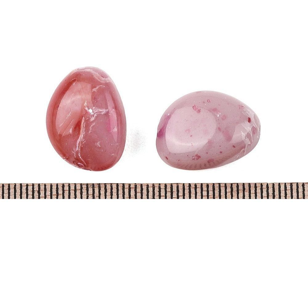 Acryl Kraal Nugget Felroze 18mm - per stuk-Kralen-Kraaltjes van Renate