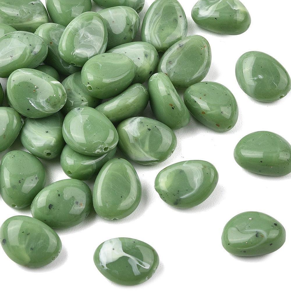 Acryl Kraal Nugget Jadegroen 18mm - per stuk-Kralen-Kraaltjes van Renate