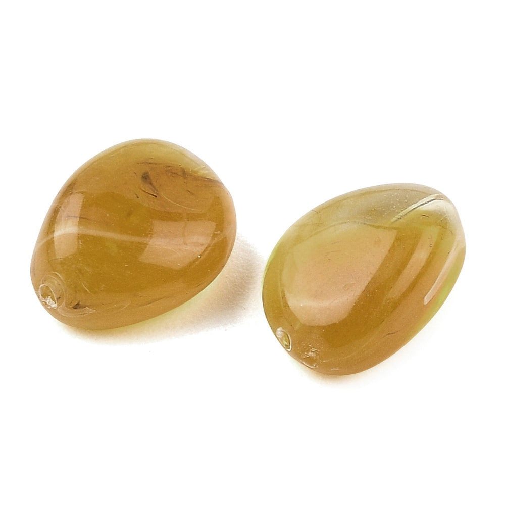 Acryl Kraal Nugget Okergeel 18mm - per stuk-Kralen-Kraaltjes van Renate