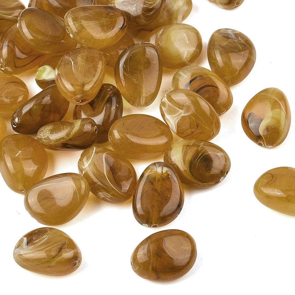 Acryl Kraal Nugget Okergeel 18mm - per stuk-Kralen-Kraaltjes van Renate