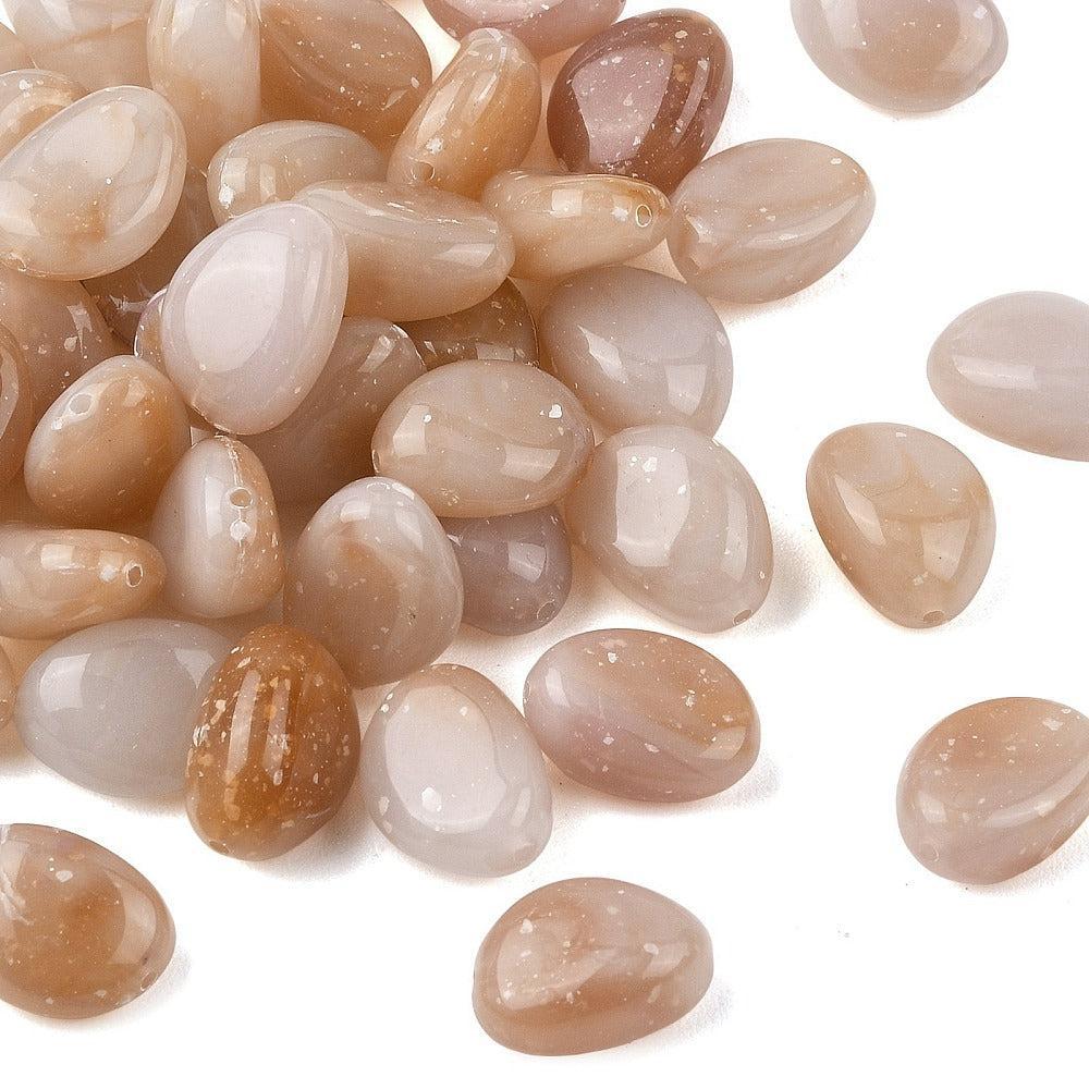 Acryl Kraal Nugget Zalmroze 18mm - per stuk