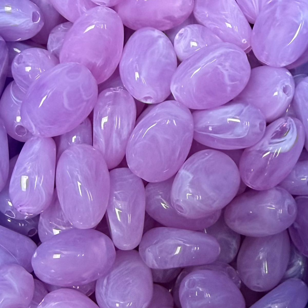 Acryl Kraal Ovaal Lavendel Paars 13x18mm - per stuk-Kralen-Kraaltjes van Renate