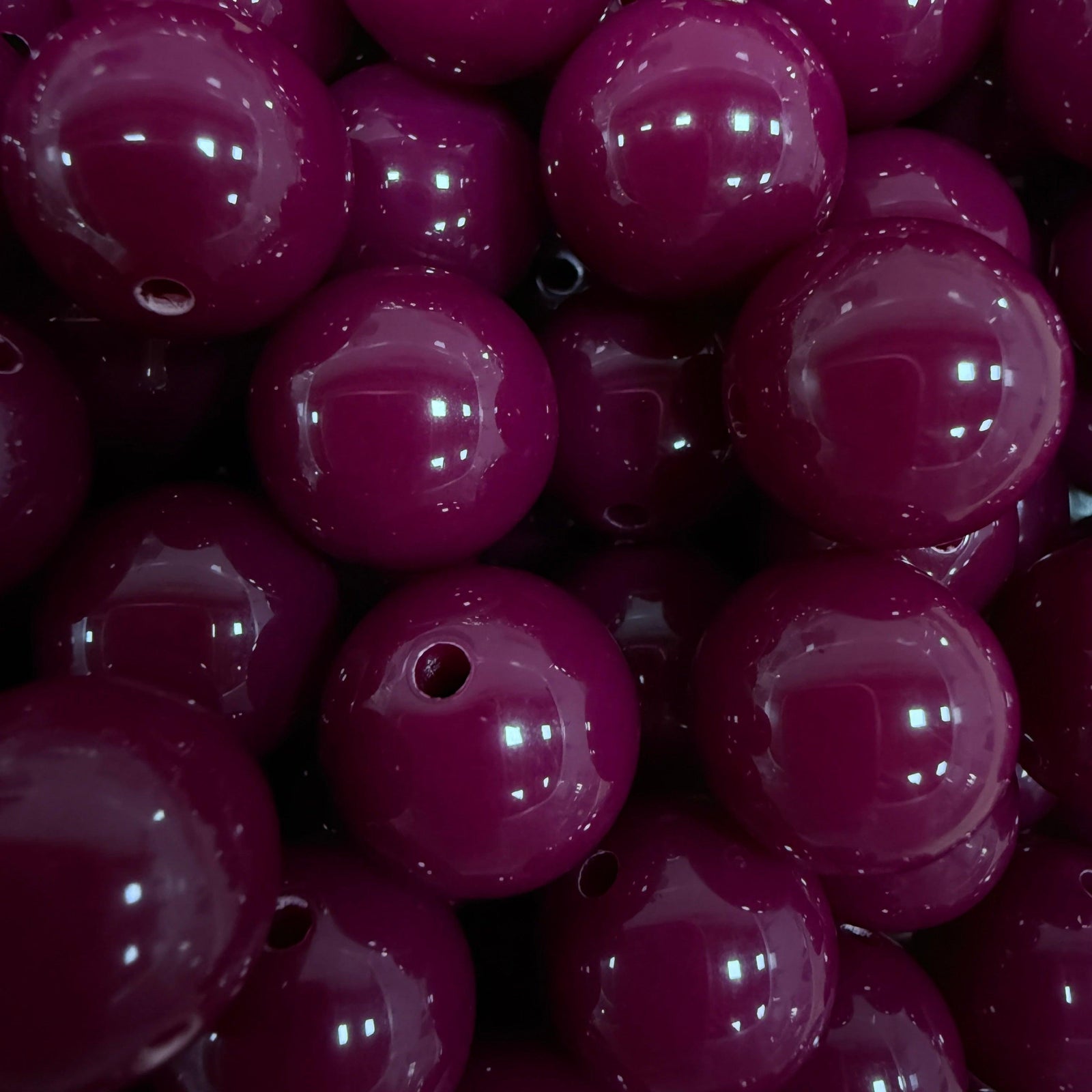 Acryl Kraal Rond Deep Magenta 14mm - per stuk-Kralen-Kraaltjes van Renate