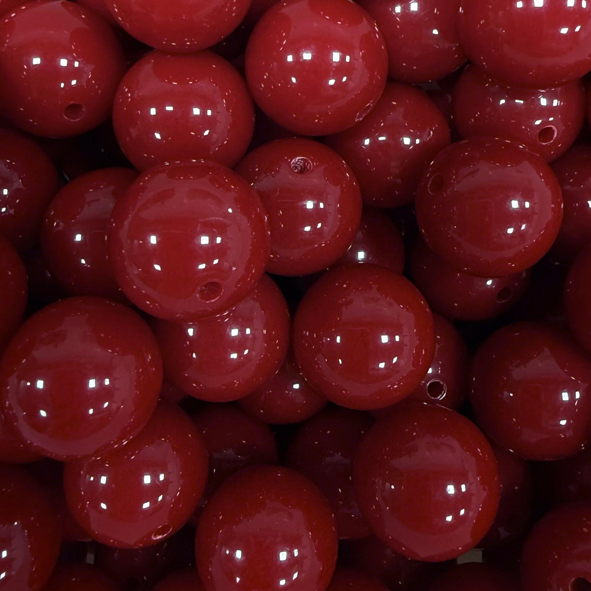 Acryl Kraal Rond Bordeax 14mm - per stuk-Kralen-Kraaltjes van Renate