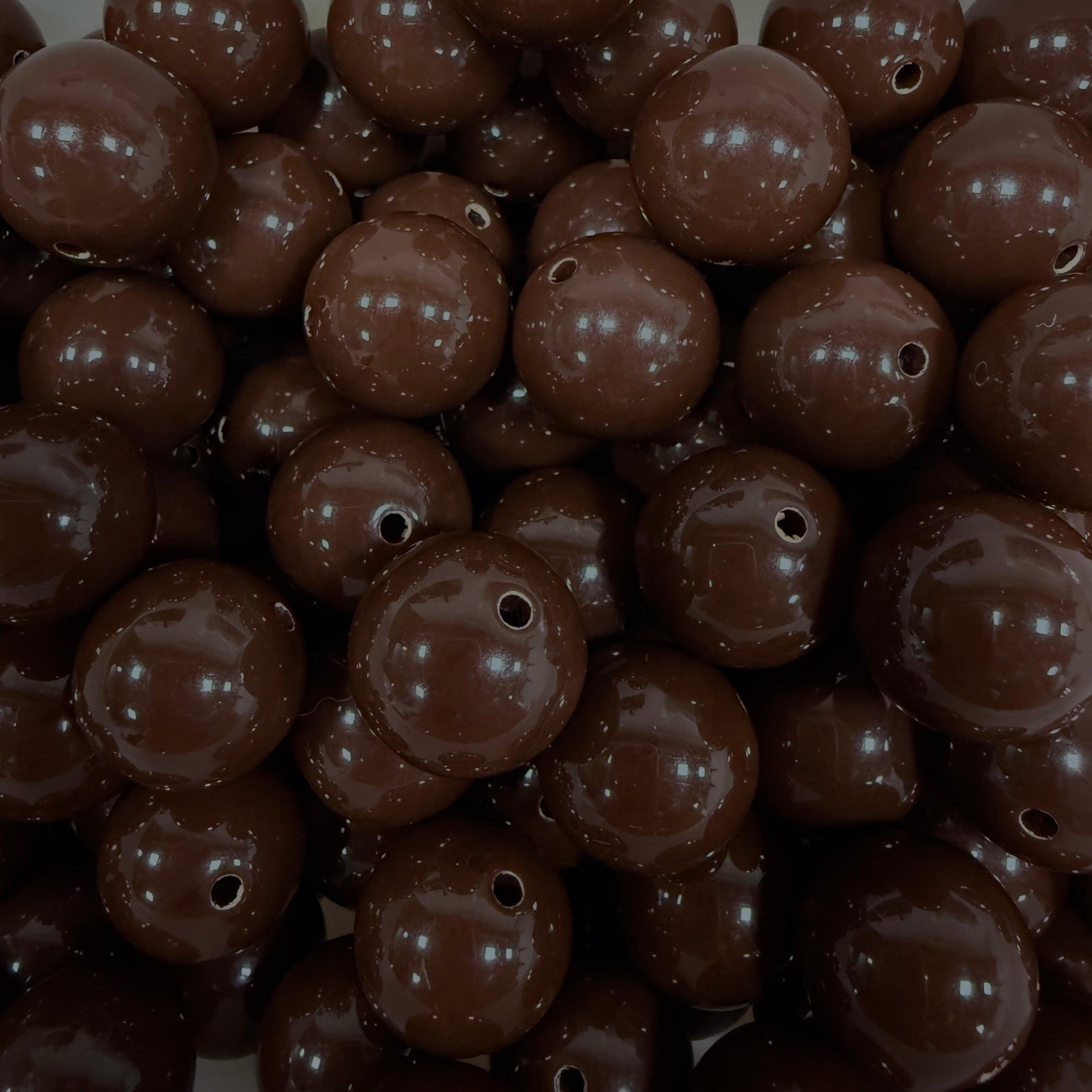 Acryl Kraal Rond Chocolade Bruin 12mm - per stuk-Kralen-Kraaltjes van Renate