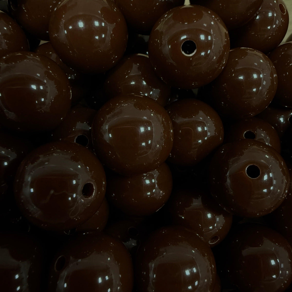 Acryl Kraal Rond Chocolade Bruin 14mm - per stuk-Kralen-Kraaltjes van Renate