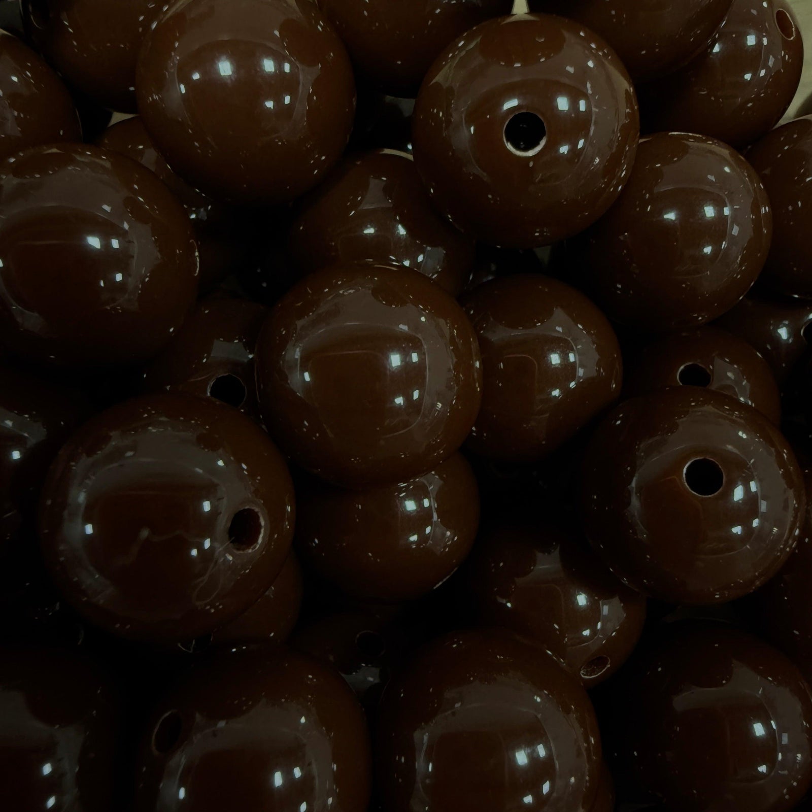 Acryl Kraal Rond Chocolade Bruin 14mm - per stuk-Kralen-Kraaltjes van Renate