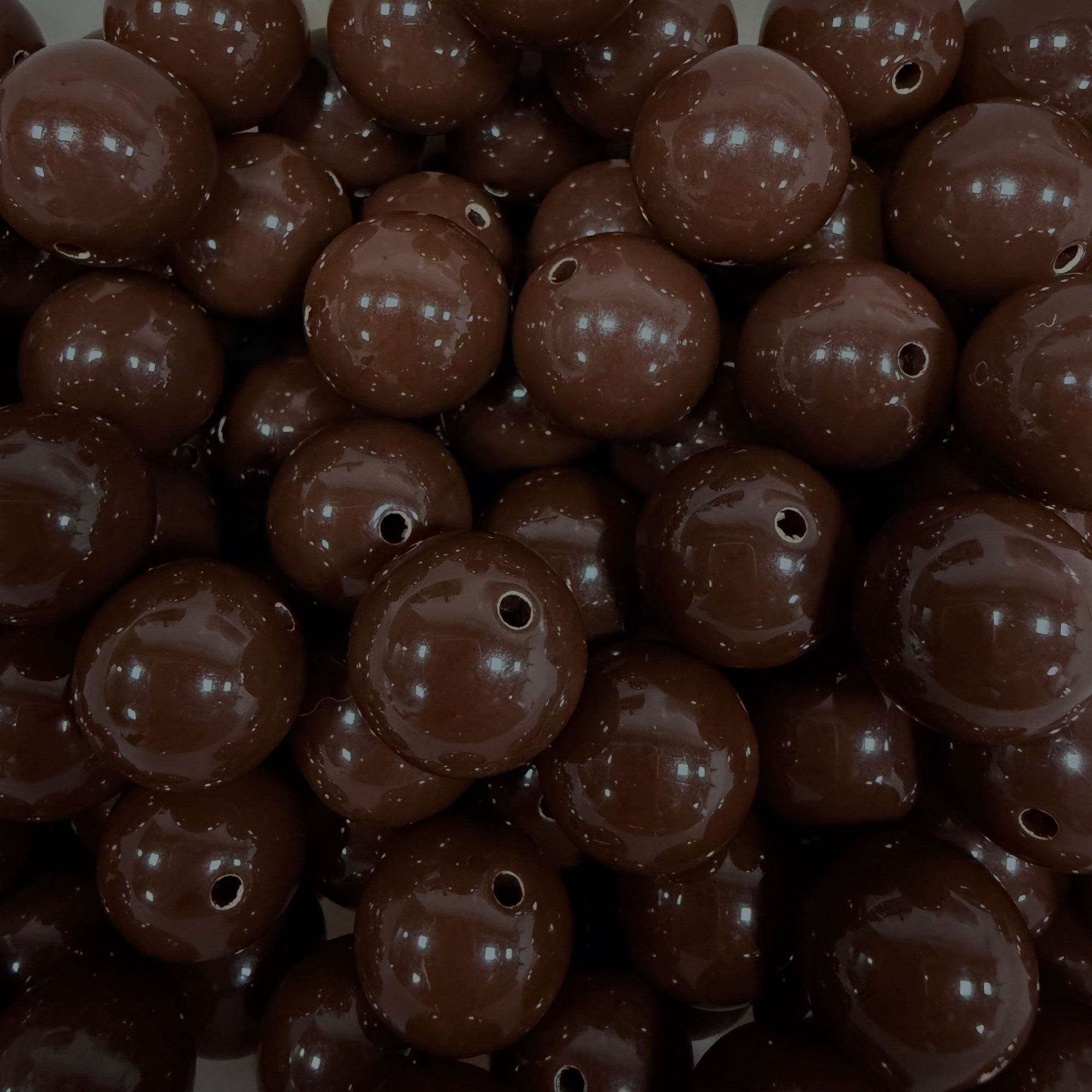 Acryl Kraal Rond Chocolade Bruin 16mm - per stuk-Kralen-Kraaltjes van Renate