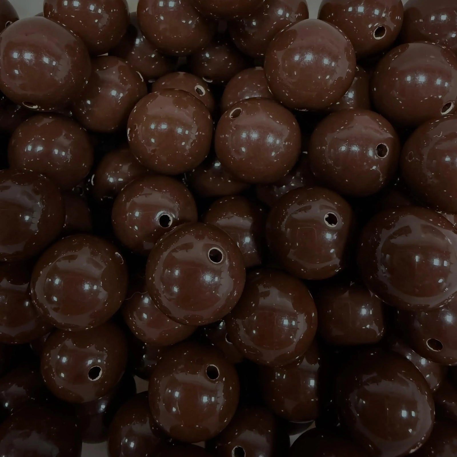 Acryl Kraal Rond Chocolade Bruin 18mm - per stuk-Kralen-Kraaltjes van Renate