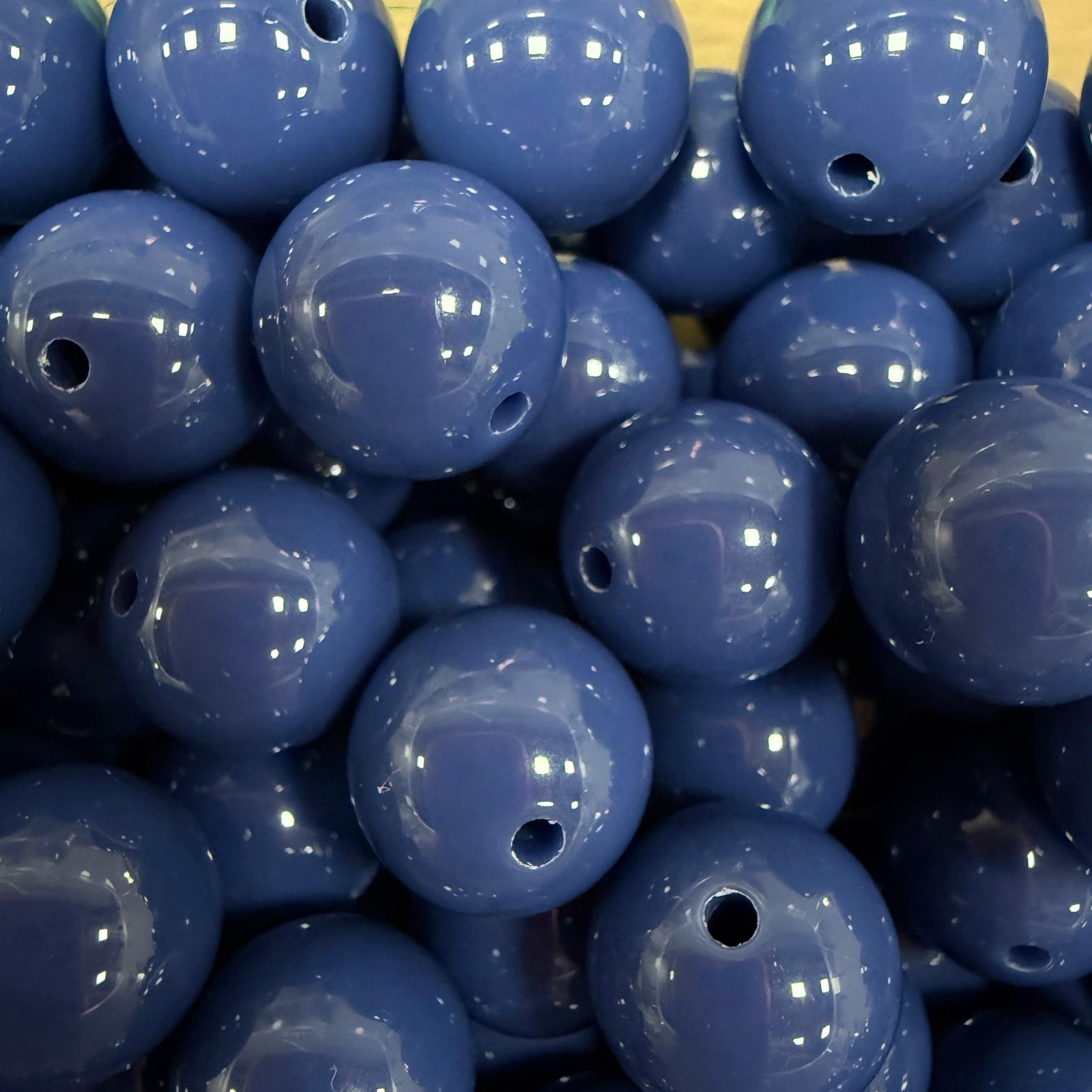 Acryl Kraal Rond Denim Blue 14mm - per stuk-Kralen-Kraaltjes van Renate