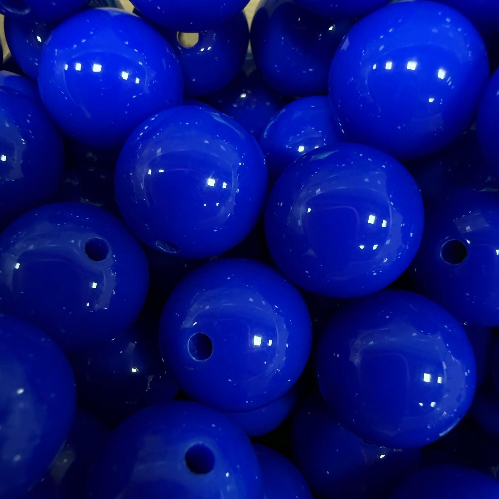 Acryl Kraal Rond Donker Blauw 14mm - per stuk-Kralen-Kraaltjes van Renate