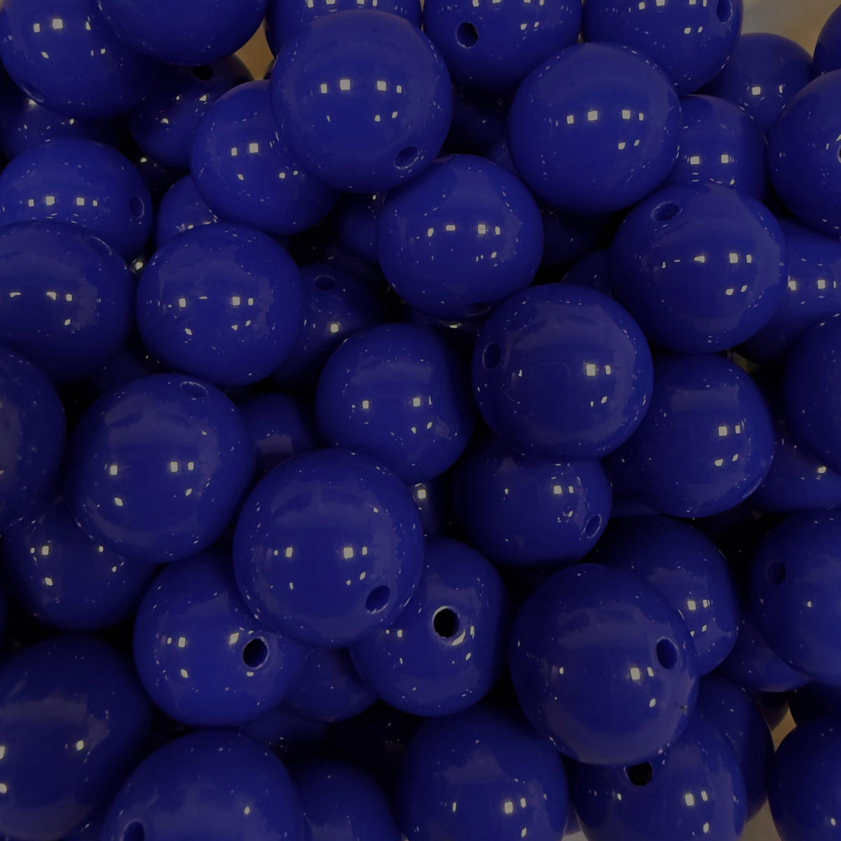 Acryl Kraal Rond Donker Blauw 16mm - per stuk-Kralen-Kraaltjes van Renate