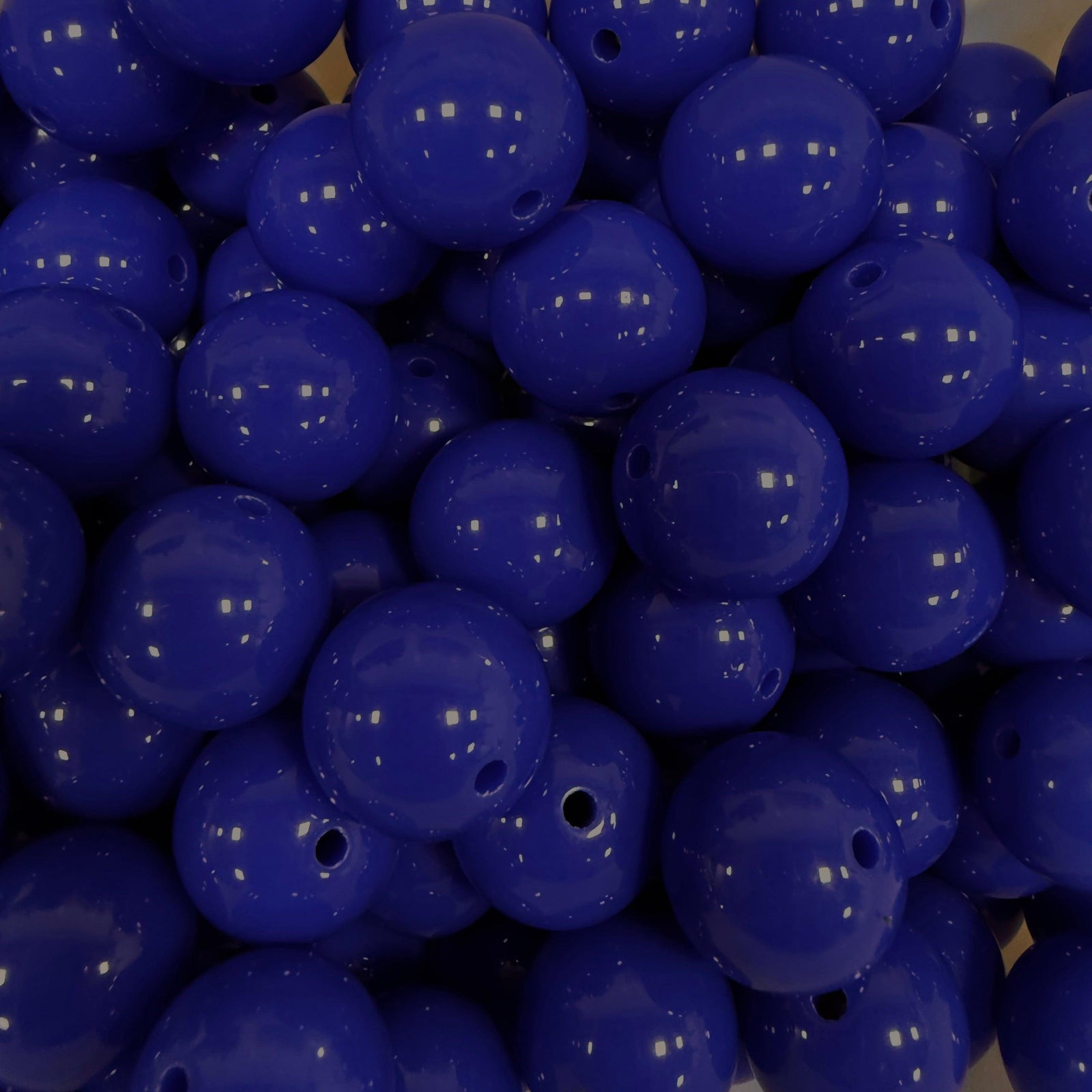 Acryl Kraal Rond Donker Blauw 16mm - per stuk-Kralen-Kraaltjes van Renate