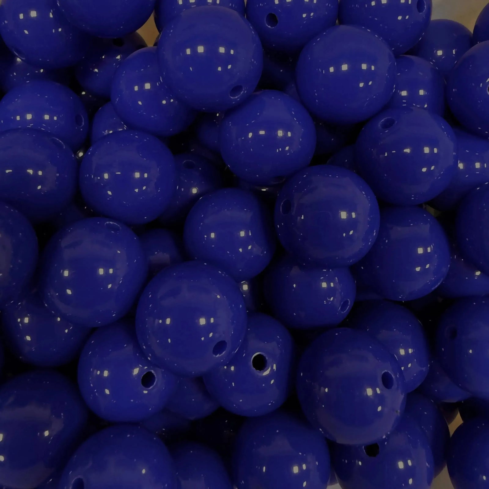 Acryl Kraal Rond Donker Blauw 18mm - per stuk-Kralen-Kraaltjes van Renate