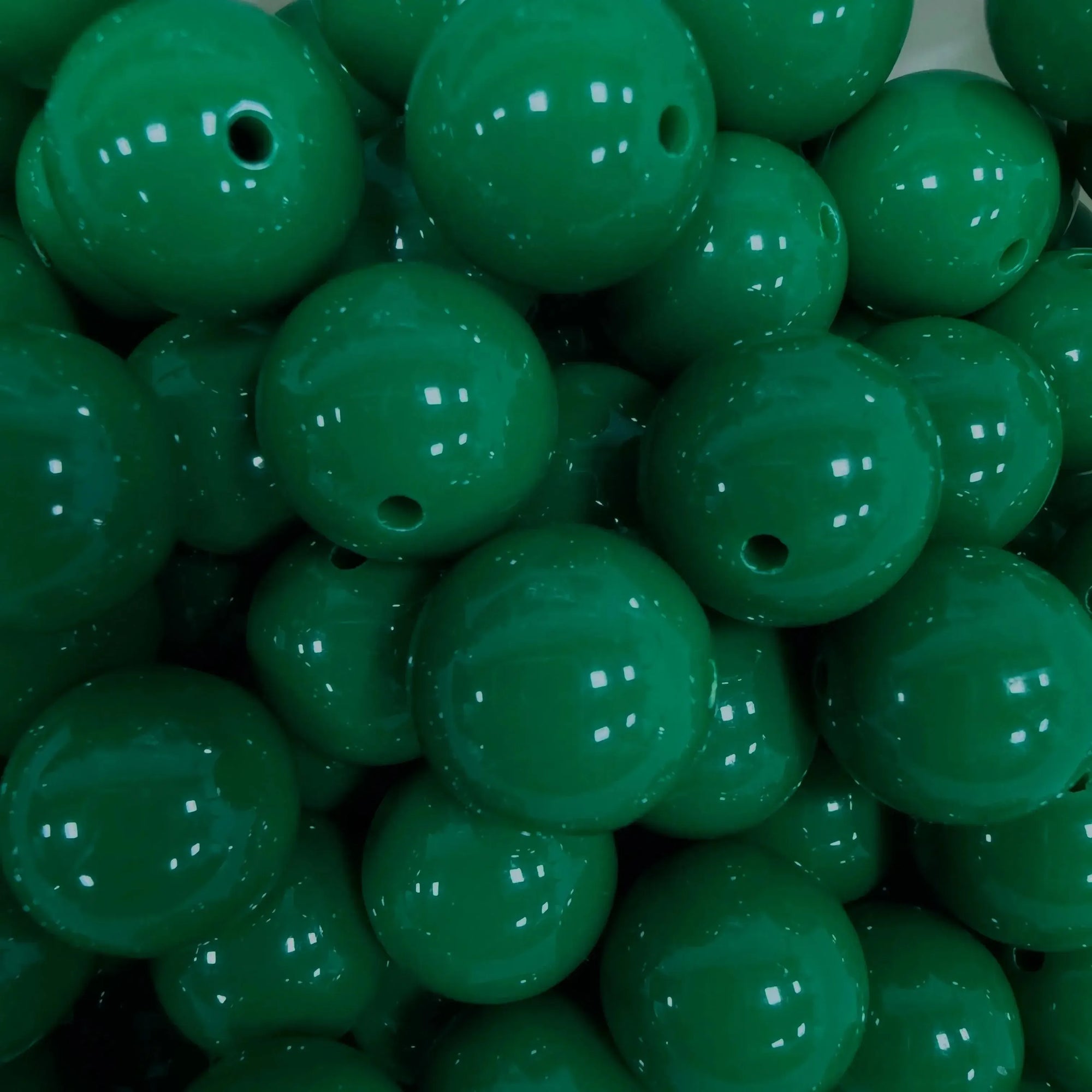 Acryl Kraal Rond Donker Groen 18mm - per stuk-Kralen-Kraaltjes van Renate