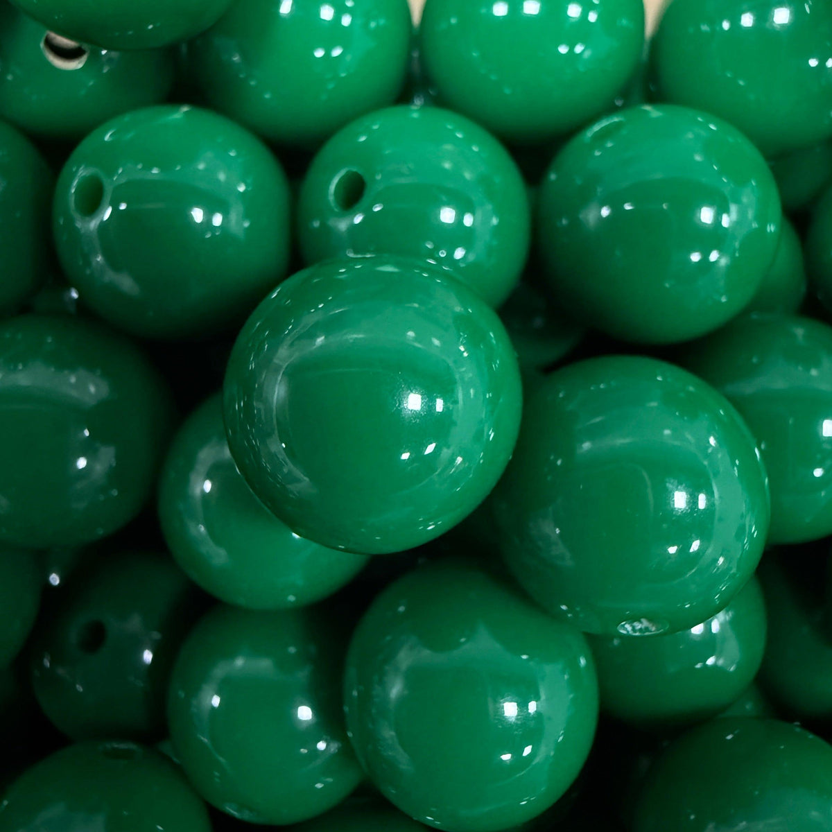 Acryl Kraal Rond Forest Green 14mm - per stuk-Kralen-Kraaltjes van Renate