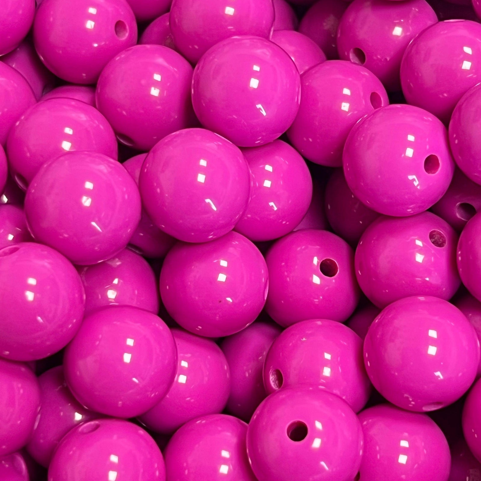 Acryl Kraal Rond Fuchsia 14mm - per stuk-Kralen-Kraaltjes van Renate