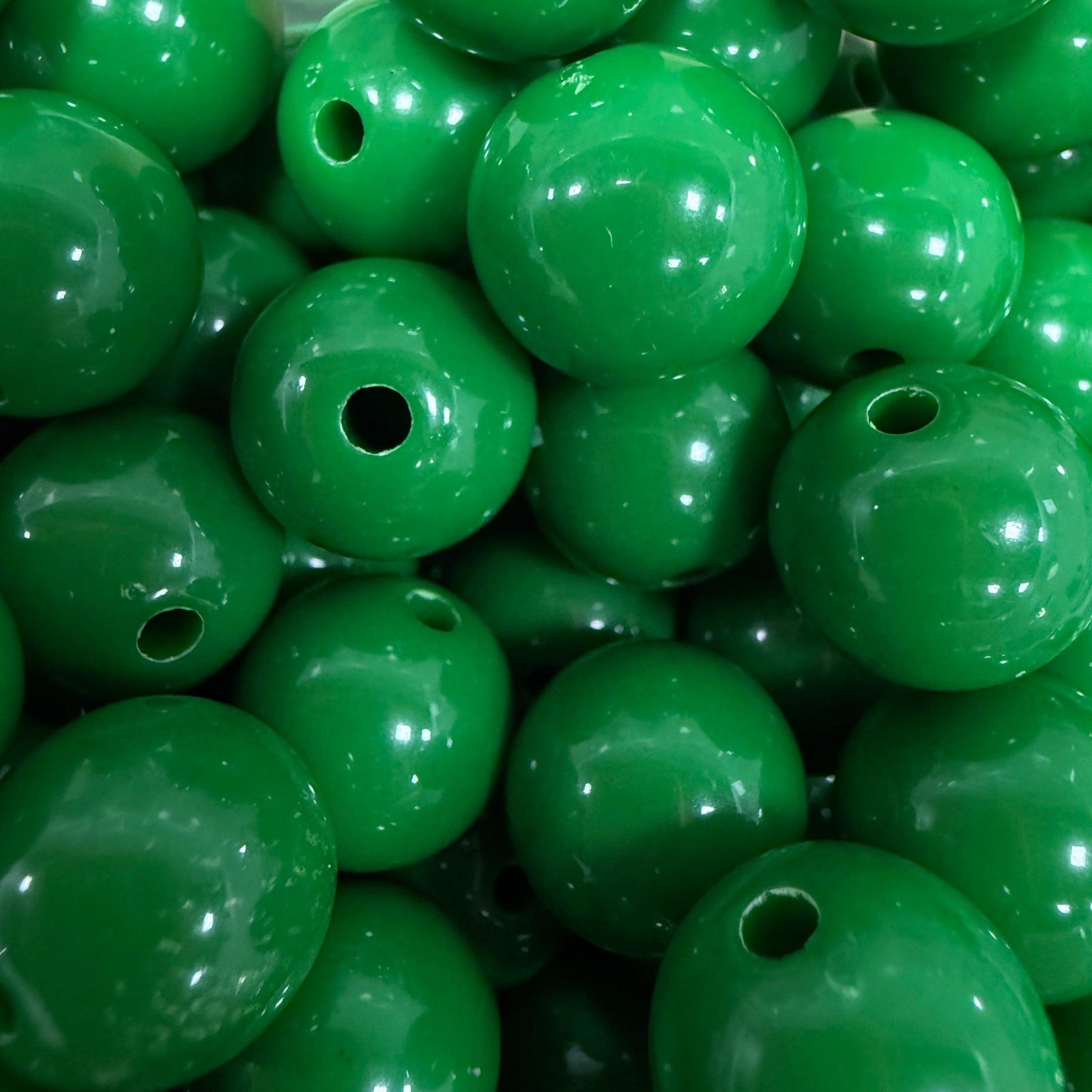 Acryl Kraal Rond Grass Green 14mm - per stuk-Kralen-Kraaltjes van Renate