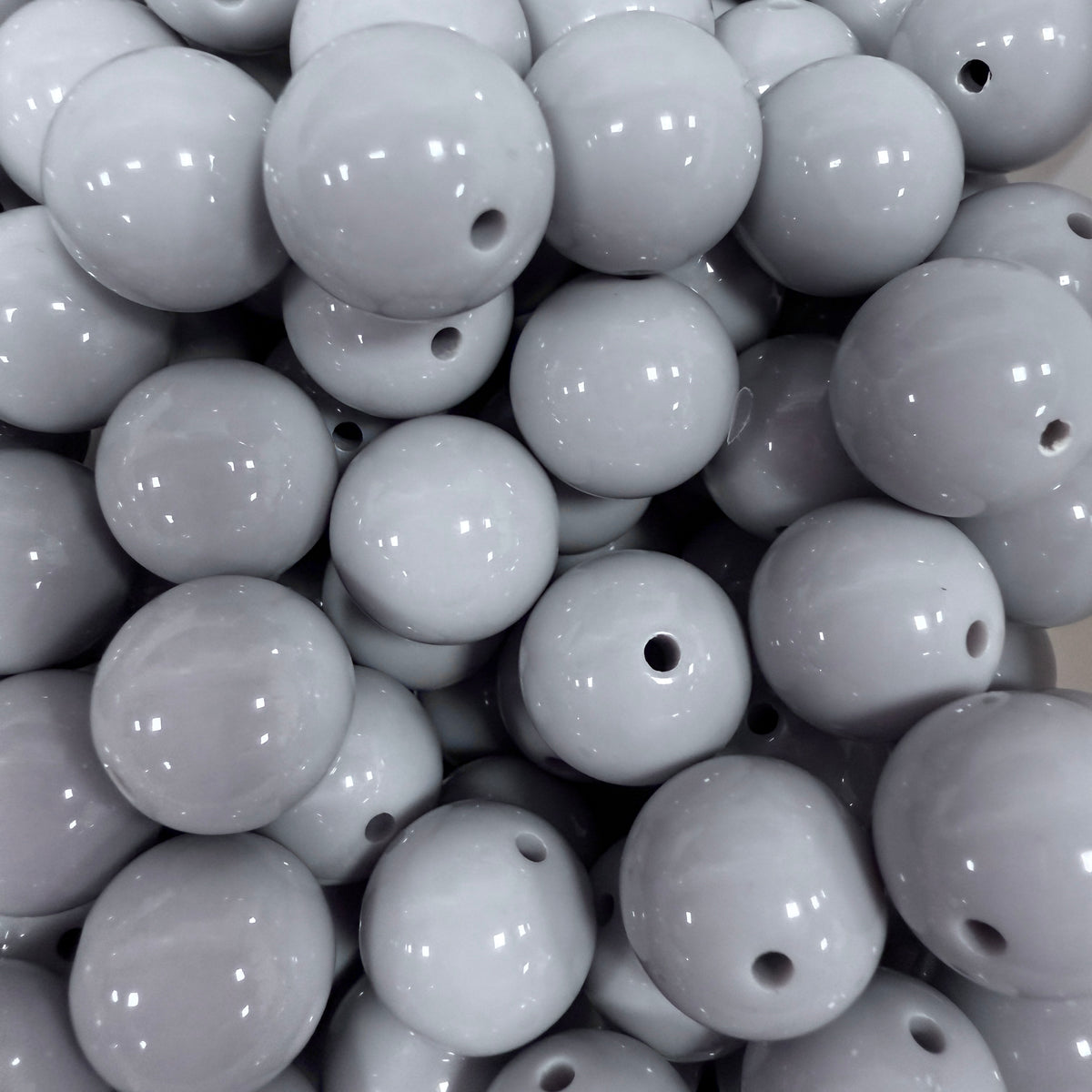 Acryl Kraal Rond Grijs 12mm - per stuk-Kralen-Kraaltjes van Renate