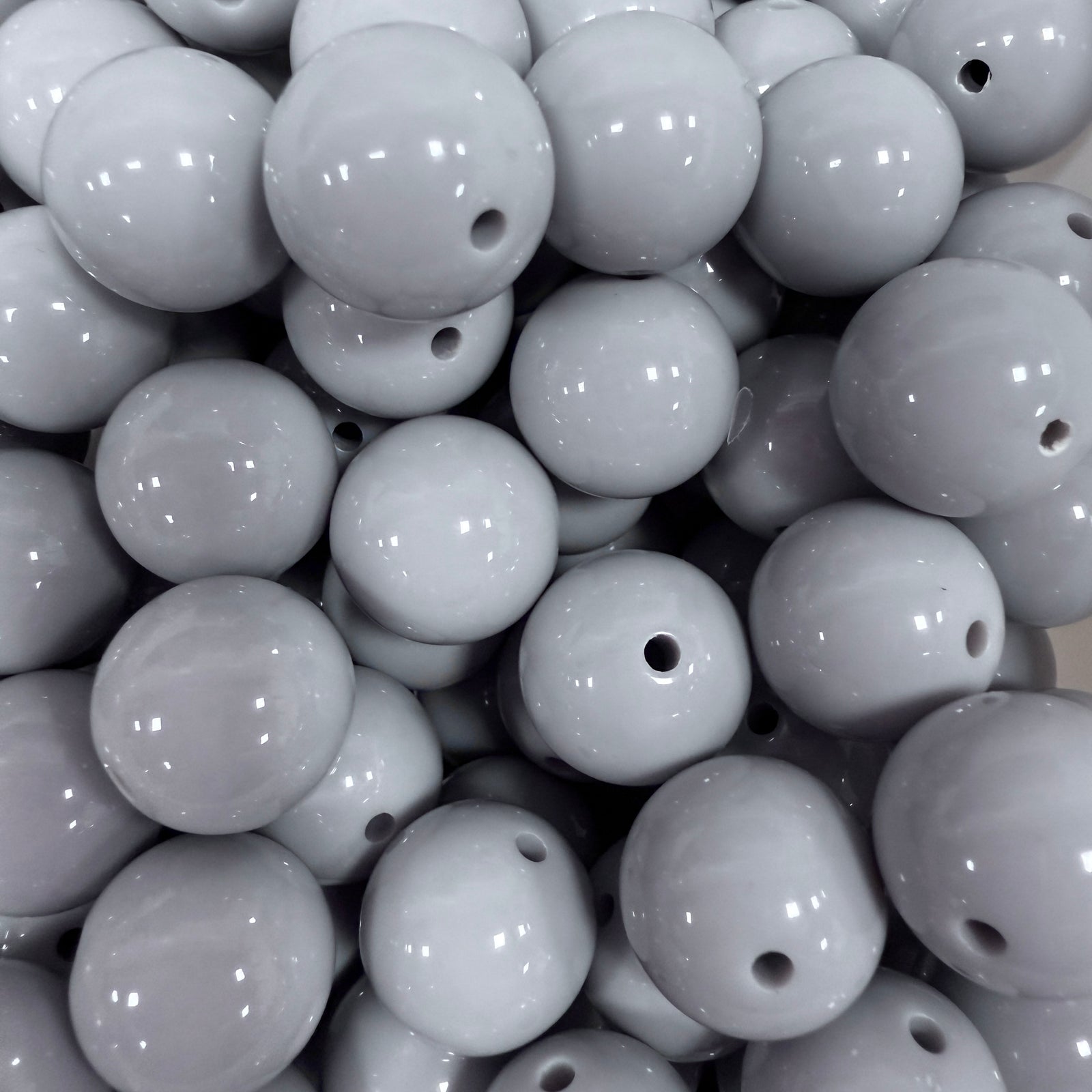 Acryl Kraal Rond Grijs 14mm - per stuk-Kralen-Kraaltjes van Renate