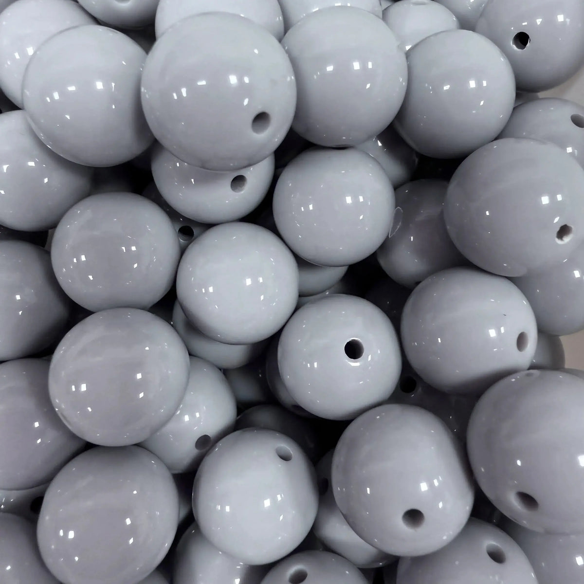Acryl Kraal Rond Grijs 16mm - per stuk-Kralen-Kraaltjes van Renate