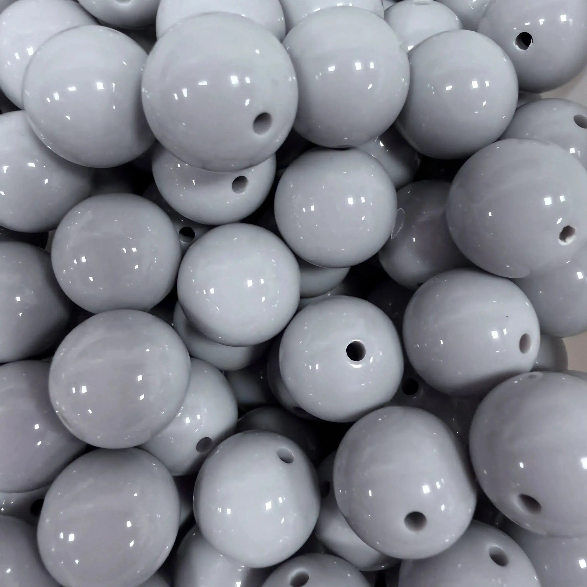 Acryl Kraal Rond Grijs 16mm - per stuk-Kralen-Kraaltjes van Renate