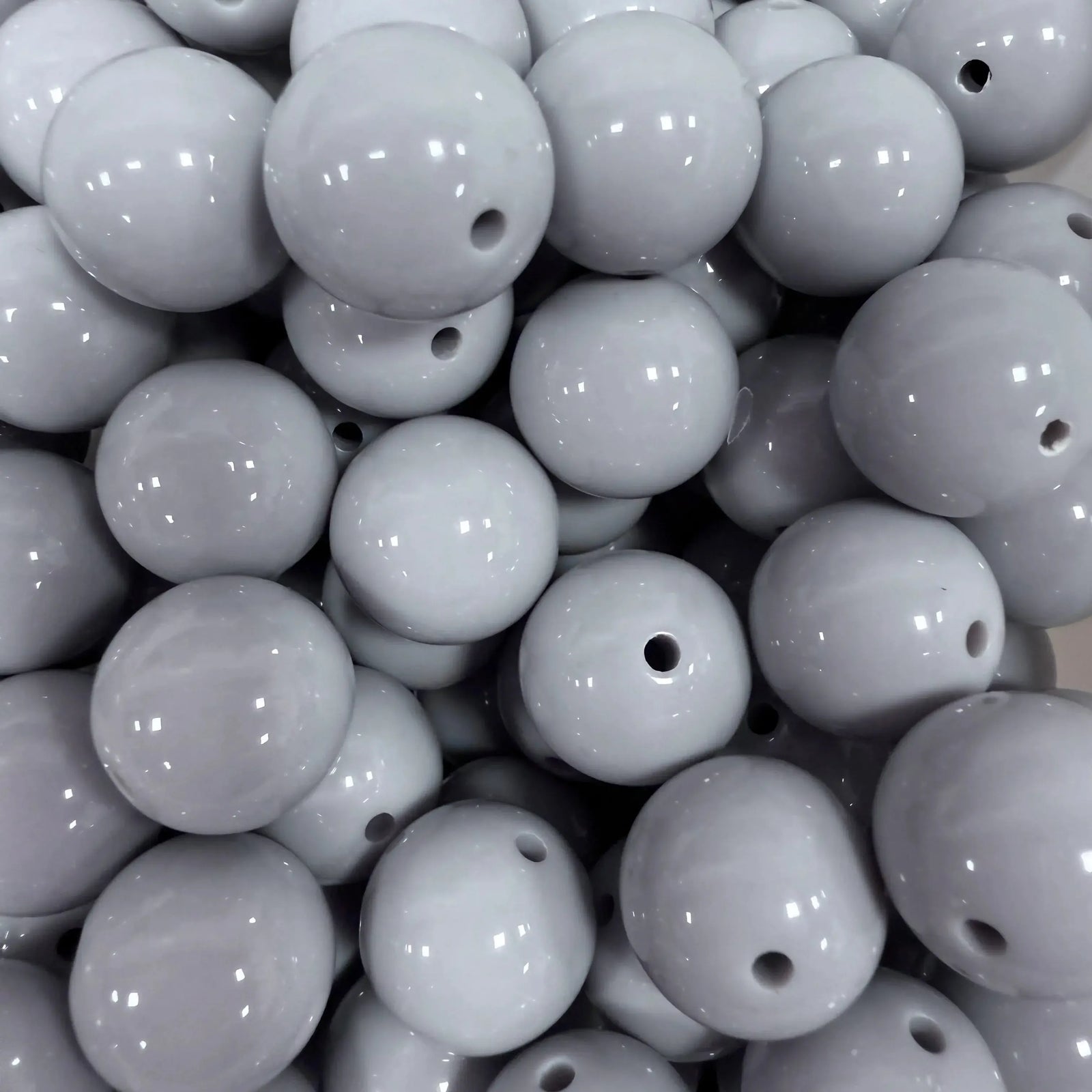 Acryl Kraal Rond Grijs 18mm - per stuk-Kralen-Kraaltjes van Renate