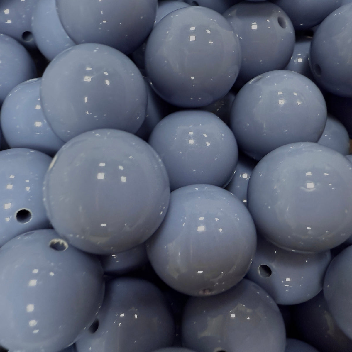 Acryl Kraal Rond Grijs Blauw 14mm - per stuk-Kralen-Kraaltjes van Renate