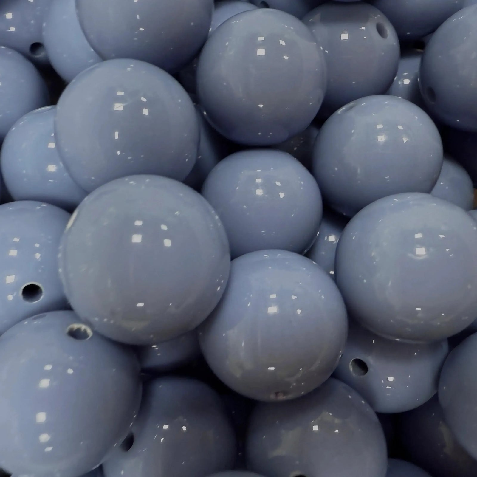 Acryl Kraal Rond Grijs Blauw 18mm - per stuk-Kralen-Kraaltjes van Renate