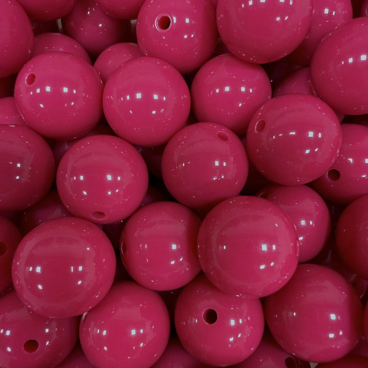 Acryl Kraal Rond Hot Pink 14mm - per stuk-Kralen-Kraaltjes van Renate