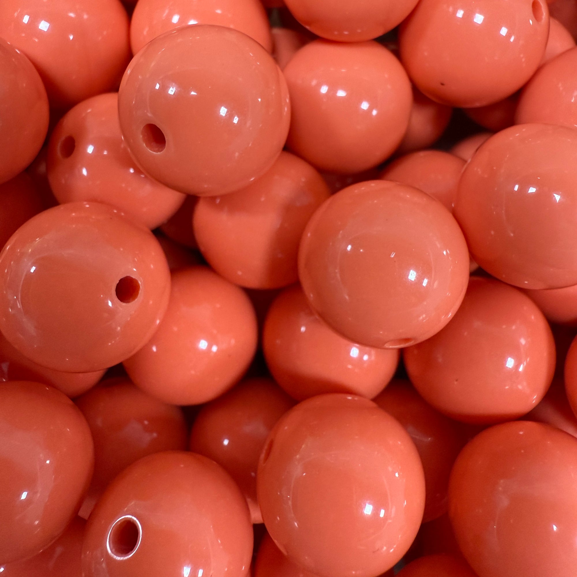 Acryl Kraal Rond Koraal Oranje 14mm - per stuk-Kralen-Kraaltjes van Renate