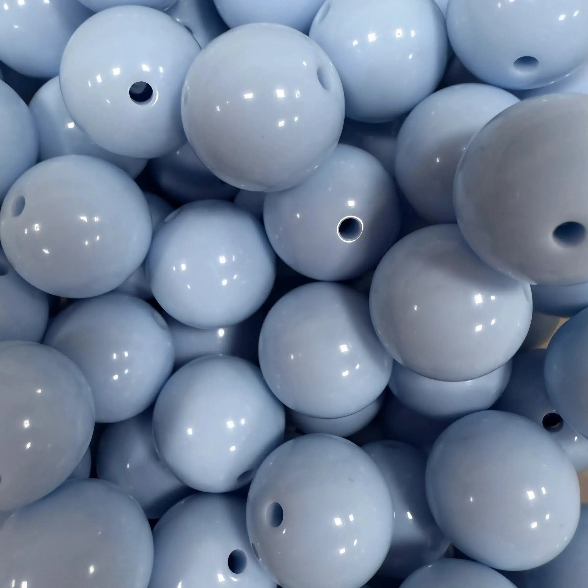 Acryl Kraal Rond Licht Blauw 18mm - per stuk-Kralen-Kraaltjes van Renate