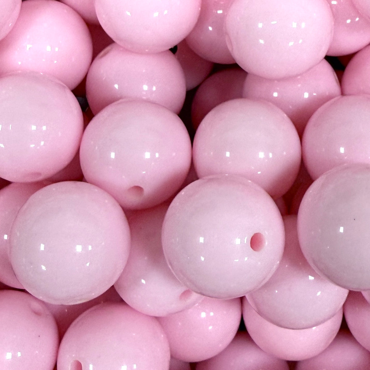 Acryl Kraal Rond Licht Roze 12mm - per stuk-Kralen-Kraaltjes van Renate